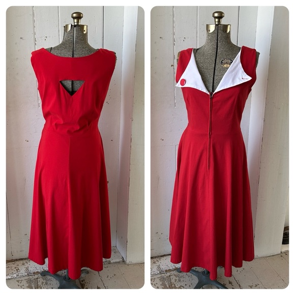 Chic Backless Red Dress - Picture 1 of 11